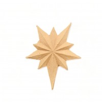 Wood Carved Decorative Star 6.5cm. X 6cm.