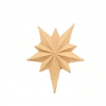 Wood Carved Decorative Star 6.5cm. X 6cm.