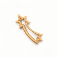 Wood Carved Decorative Star 7cm. X 2.5cm.