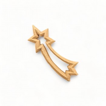 Wood Carved Decorative Star 7cm. X 2.5cm.