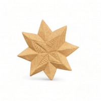 Wood Carved Decorative Star 4.7cm. X 5cm.