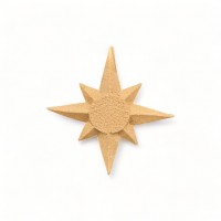 Wood Carved Decorative Star 4 cm. X 4cm.