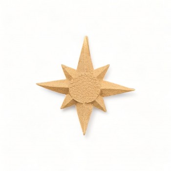 Wood Carved Decorative Star 4 cm. X 4cm.