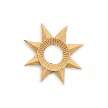 Wood Carved Decorative Star 4.5cm. X 4.5cm.