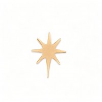Wood Carved Decorative Star 5cm. X 3.5cm.