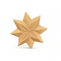 Wood Carved Decorative Star 4.5cm. X 4.5cm.