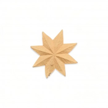 Wood Carved Decorative Star 4.5cm. X 4.5cm.
