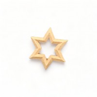 Wood Carved Decorative Star 4.5cm. X 4.5cm.
