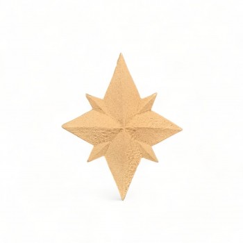 Wood Carved Decorative Star 4.5cm. X 5.5cm