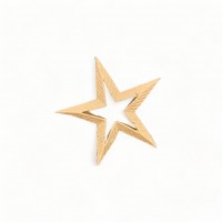 Wood Carved Decorative Star 4.5cm. X 4.5cm.