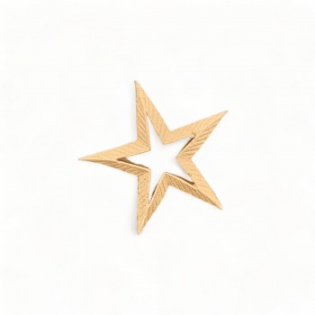 Wood Carved Decorative Star 4.5cm. X 4.5cm.
