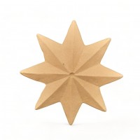 Wood Carved Decorative Star 11cm. X 11cm.