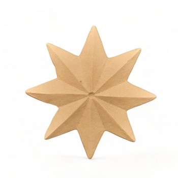 Wood Carved Decorative Star 11cm. X 11cm.