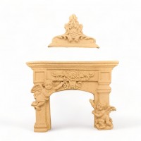 Wood Carved Decorative Fireplace set of 2 Pieces 6.8cm. X 8.8cm.
