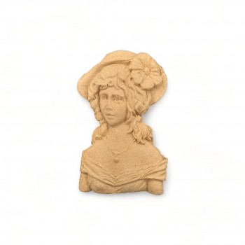 Wood Carved Decorative Girl 5cm. X 3cm.