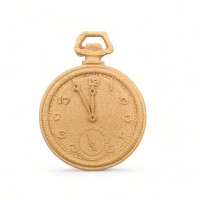 Wood Carved Decorative Clock 5.5cm. X 4cm.