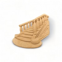 Wood Carving Decorative Stairs 6cm. X 4.5cm.