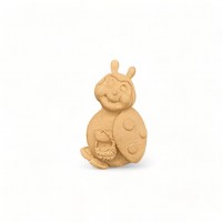 Wood Carving Decorative Ladybug 3cm. X 4.5cm.