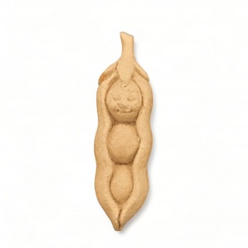 Wood Carved Decorative Bean 5.5cm. X 1.6cm.