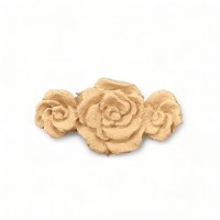 Wood Carved Decorative Flower Garland 3.5cm. X 2cm.