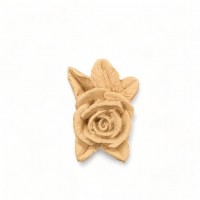 Wood Carved Decorative Rose 5cm. X 2.7cm.