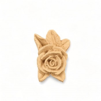 Wood Carved Decorative Rose 5cm. X 2.7cm.