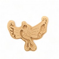 Wood Carved Decorative Bird 4cm. X 5.2cm