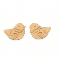 Wood Carved Decorative Bird set of 2 Pieces 2.5cm. X 2cm.