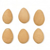 Wood Carved Decorative Eggs set of 6 Pieces