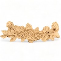Wood Carved Decorative Flower Garland 7cm. X 2.5cm.