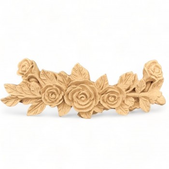 Wood Carved Decorative Flower Garland 7cm. X 2.5cm.