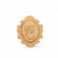Wood Carved Decorative Cameo 4.5cm. X 5cm.