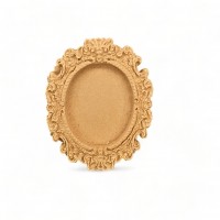 Wood Carving Decorative Frame Oval 4.9cm. X 3.8cm.