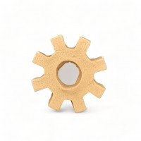 Wood Carved Decorative Gear Diameter 3.8cm.