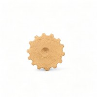 Wood Carved Decorative Gear 2.9cm.