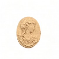 Wood Carving Decorative Cameo (Cameo) 3cm. X 2.4cm.