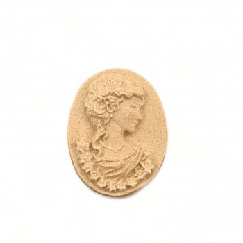 Wood Carving Decorative Cameo (Cameo) 3cm. X 2.4cm.