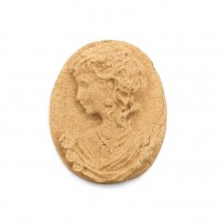 Wood Carving Decorative Cameo (Cameo) 3cm. X 2.4cm.