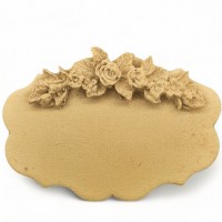 Wood Carving Decorative Sign 10cm. X 6.5cm.