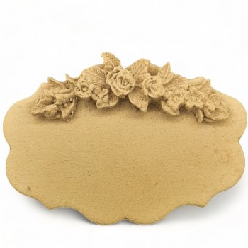 Wood Carving Decorative Sign 10cm. X 6.5cm.