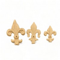 Wood Carved Decorative Royal Lily set of 3 Pieces