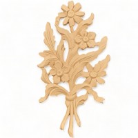 Wood Carved Decorative Flower Bouquet 22.7cm. X 12.6cm.