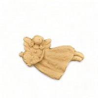Wood Carved Decorative Fairy 6cm. X 3.5cm.