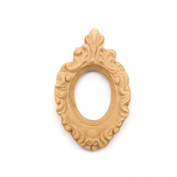 Wood Carving Decorative Frame Oval 9cm. X 6cm.