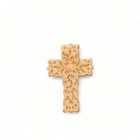Wood Carved Decorative Cross 2.4cm. X 3.5cm.