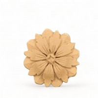 Wood Carved Decorative Flower Rosette 5cm. X 5cm.