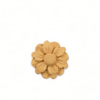 Wood Carved Decorative Flower Rosette 2.8cm. X2.8cm