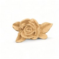 Wood Carved Decorative Rose 5cm. X 2.5cm.
