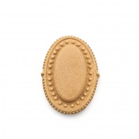Wood Carved Decorative Oval 4.5cm. X 3cm.