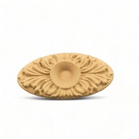 Wood Carved Decorative Oval 6.5cm. X 3cm.